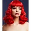 Smiffys USA Bettie Women's Red Fever Wig With Short Fringe Wigs & Beards