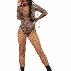 Smiffys USA Cheetah High Rise Fever Women's Sexy Bodysuit