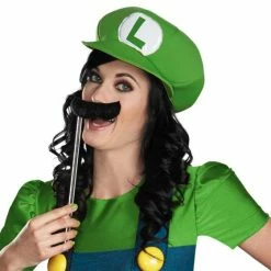 Disguise Costumes Super Mario Brothers Women's Luigi Deluxe Adult Costume