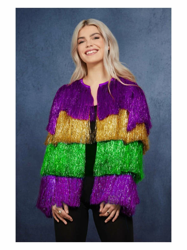 Smiffys USA Costumes Fever Tinsel Mardi Gras Women’s Festival Carnival Jacket 3 Smiffys USA Costumes Fever Tinsel Mardi Gras Women’s Festival Carnival Jacket