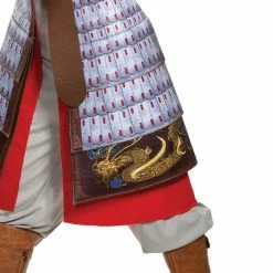 Disguise Mulan Movie Women's Hero Warrior Red Dress Deluxe Costume Costumes