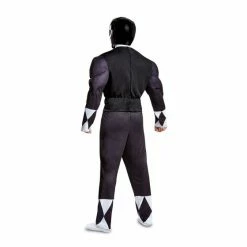 Disguise Costumes Power Rangers Mighty Morphin Black Ranger Classic Muscle Adult Costume