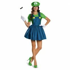 Disguise Super Mario Women's Luigi Skirt Costume Costumes
