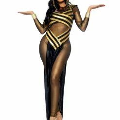 Leg Avenue Women's Nile Queen Cleopatra Black & Gold Costume