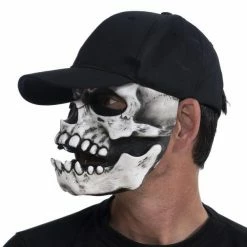 Zagone Studios White Ghost Little Raskull Moving Mouth Skeleton Latex Mask Masks