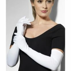 Smiffys USA Gloves Women's White Long Accessories