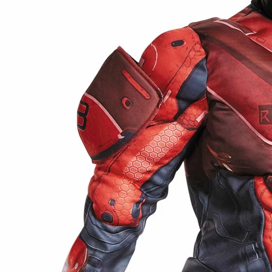 Disguise Halo Infinite Red Spartan Muscle Small Adult Teen Costume & Helmet Costumes 4 Disguise Halo Infinite Red Spartan Muscle Small Adult Teen Costume & Helmet Costumes
