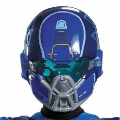 Disguise Halo 2 Blue Spartan Classic Child Muscle Costume And Mask