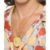 Smiffys USA Gold Metal Medallion On Chain Adult 1960's Costumes