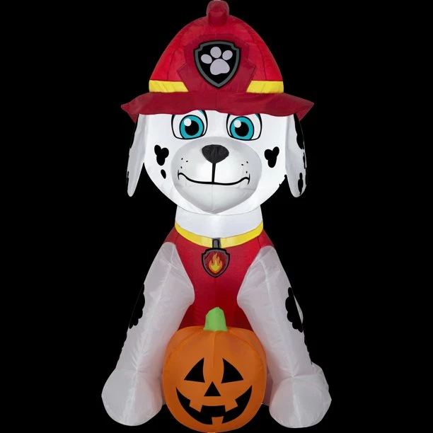 Gemmy PAW Patrol Airblown Marshall Jack-O'-Lantern Inflatable Halloween Lawn Decoration Decorations & Props 7 Gemmy PAW Patrol Airblown Marshall Jack-O'-Lantern Inflatable Halloween Lawn Decoration Decorations & Props
