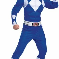 Disguise Costumes Boy's Blue Ranger Classic Muscle Costume