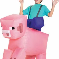 Disguise Costumes Minecraft Pig Ride On Inflatable Child Costume