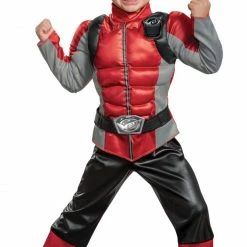 Disguise Boy's Red Ranger Muscle Costume - Beast Morphers Costumes