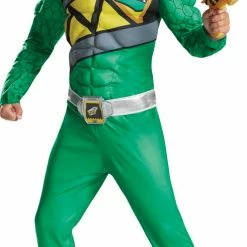 Disguise Boy's Green Ranger Muscle Costume - Dino Charge Costumes