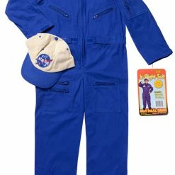 Aeromax Costumes NASA Flight Suit With Cap Childs Costume Girls & Boys