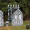 Fun World Decorations & Props Photo-Realistic Tombstone Cross & Skull Set Of 3 1 Fun World Decorations & Props Photo-Realistic Tombstone Cross & Skull Set Of 3