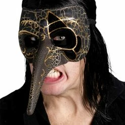 Fun World Masks Men's Raven Venetian Mask