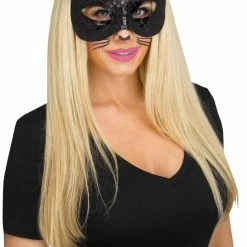 Fun World Cat Masks With Tattoos Black Cat