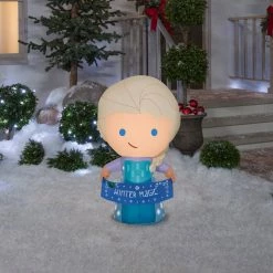 Gemmy Frozen - Elsa 3.5ft Airblown Christmas Yard Decoration Decorations & Props