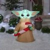 Gemmy Star Wars - The Child With Candy Cane 3.5ft Christmas Yard Decoration Sci-Fi Costumes
