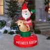 Gemmy Santa Reindeer Rodeo 6.5ft Airblown Christmas Yard Decoration Decorations & Props 2 Gemmy Santa Reindeer Rodeo 6.5ft Airblown Christmas Yard Decoration Decorations & Props