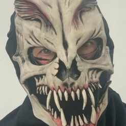 Zagone Studios Fatal Fantasy, Animal Bone Alien Skull Monster Latex Face Mask Masks
