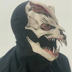 Zagone Studios Fatal Fantasy, Animal Bone Alien Skull Monster Latex Face Mask Masks