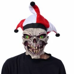 Zagone Studios Die Laughing, Evil Skull Monster Clown Latex Face Mask