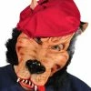 Zagone Studios Party Animal, Wolf Or Fox Latex Face Mask With Attached Beret Masks