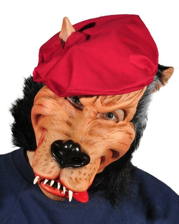 Zagone Studios Party Animal, Wolf Or Fox Latex Face Mask With Attached Beret Masks 3 Zagone Studios Party Animal, Wolf Or Fox Latex Face Mask With Attached Beret Masks