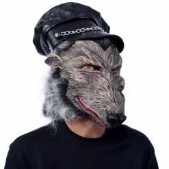 Zagone Studios Masks Dirty Rat Latex Face Mask Rodent With Hat
