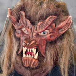 Zagone Studios Lone Wolf, Werewolf Dog Latex Face Mask With Moving Mouth Masks