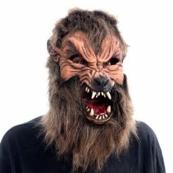 Zagone Studios Masks Howl-o-ween, Werewolf Wolf Dog Latex Face Mask With Moving Mouth
