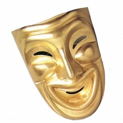 Disguise Gold Comedy Mask Masks
