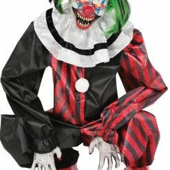 Seasonal Visions Decorations & Props Animated Crouching Clown Red