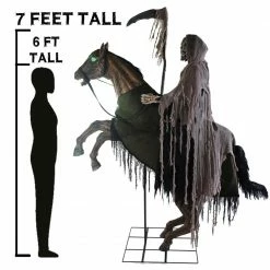 Morris Costumes Decorations & Props Reaper's Ride Animated Prop 7FT Horse & Grim Reaper Rider With Fog FX 11 Morris Costumes Decorations & Props Reaper's Ride Animated Prop 7FT Horse & Grim Reaper Rider With Fog FX