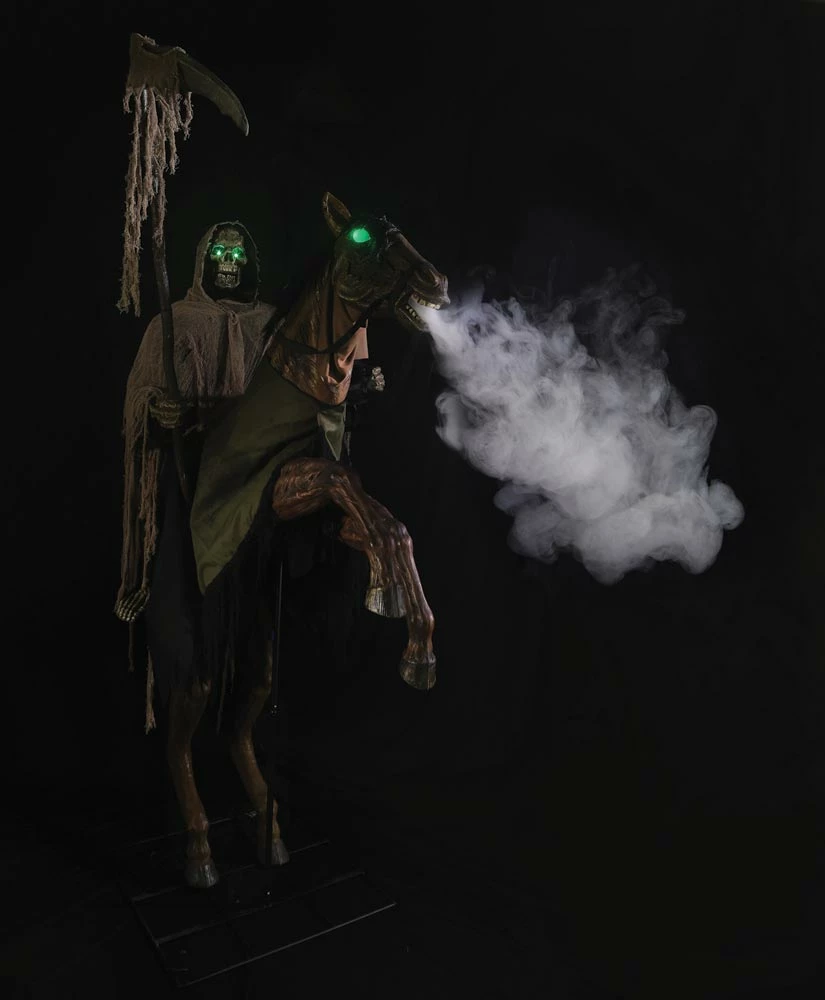 Morris Costumes Decorations & Props Reaper's Ride Animated Prop 7FT Horse & Grim Reaper Rider With Fog FX 5 Morris Costumes Decorations & Props Reaper's Ride Animated Prop 7FT Horse & Grim Reaper Rider With Fog FX