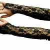 Morris Costumes Gloves Bk Lce Fngrlss Elbow Accessories