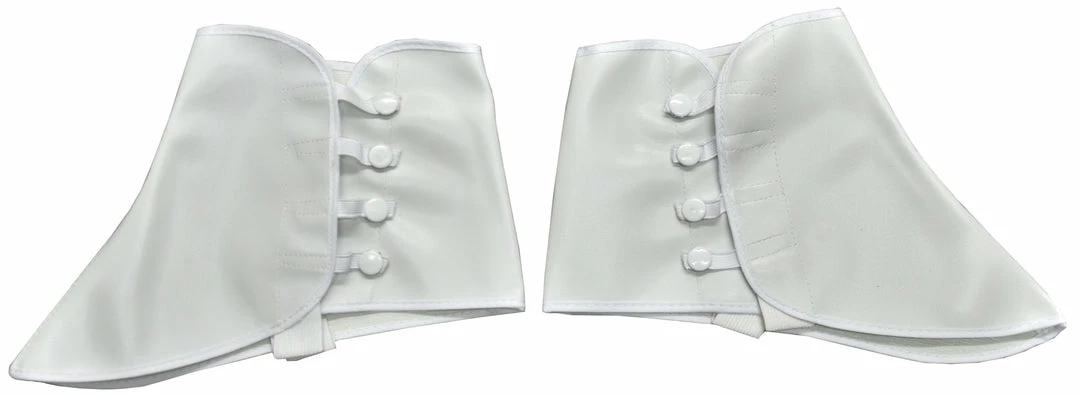 Morris Costumes Adult 5" White Vinyl Spats 3 Morris Costumes Adult 5" White Vinyl Spats