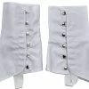 Morris Costumes Adult 9" White Vinyl Spats 2 Morris Costumes Adult 9" White Vinyl Spats
