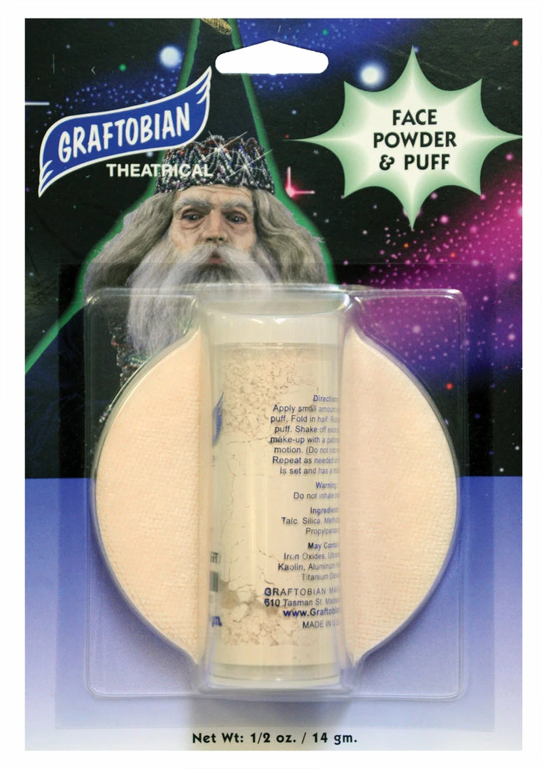 Graftobian Face Powder With Puff Makeup & SFX 5 Graftobian Face Powder With Puff Makeup & SFX