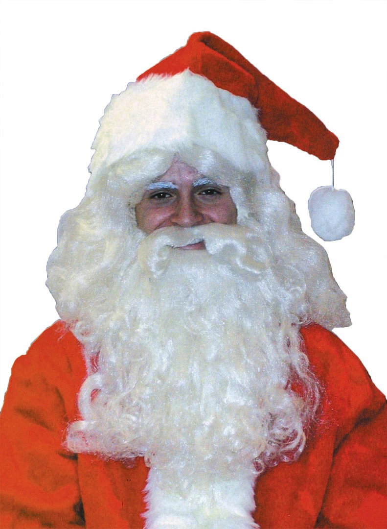 Morris Costumes Santa Wig And Beard Dlx Wigs & Beards 3 Morris Costumes Santa Wig And Beard Dlx Wigs & Beards