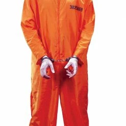 Fun World Costumes Got Busted - Orange Prisoner Jumpsuit Adult Costume, Standard