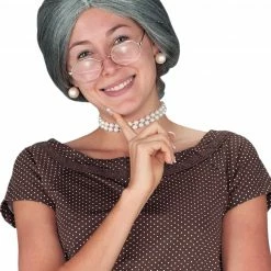 Fun World Wig Granny Grey Wigs & Beards