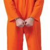Fun World Got Busted - Orange Prisoner Jumpsuit Adult Costume - Plus Size