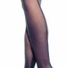 Leg Avenue Plus Size Costumes Sheer Back Seam Stocking Black