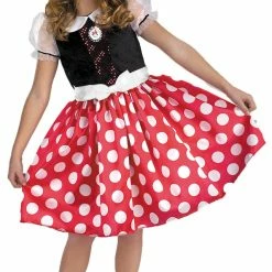 Disguise Disney Girl's Minnie Mouse Classic Child Costume Dress And Headband