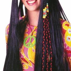 Fun World Wigs & Beards 33" Braided Hippie Adult 60's Wig