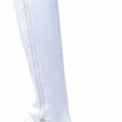 Ellie Shoes Women's Tall Go Go Boots In White 3inch Heel
