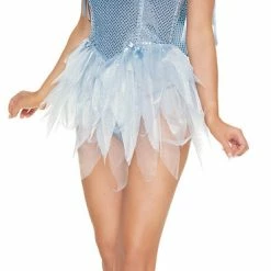 Leg Avenue Women's Blue Glitter Fairy Pixie Costume With Wings Costumes